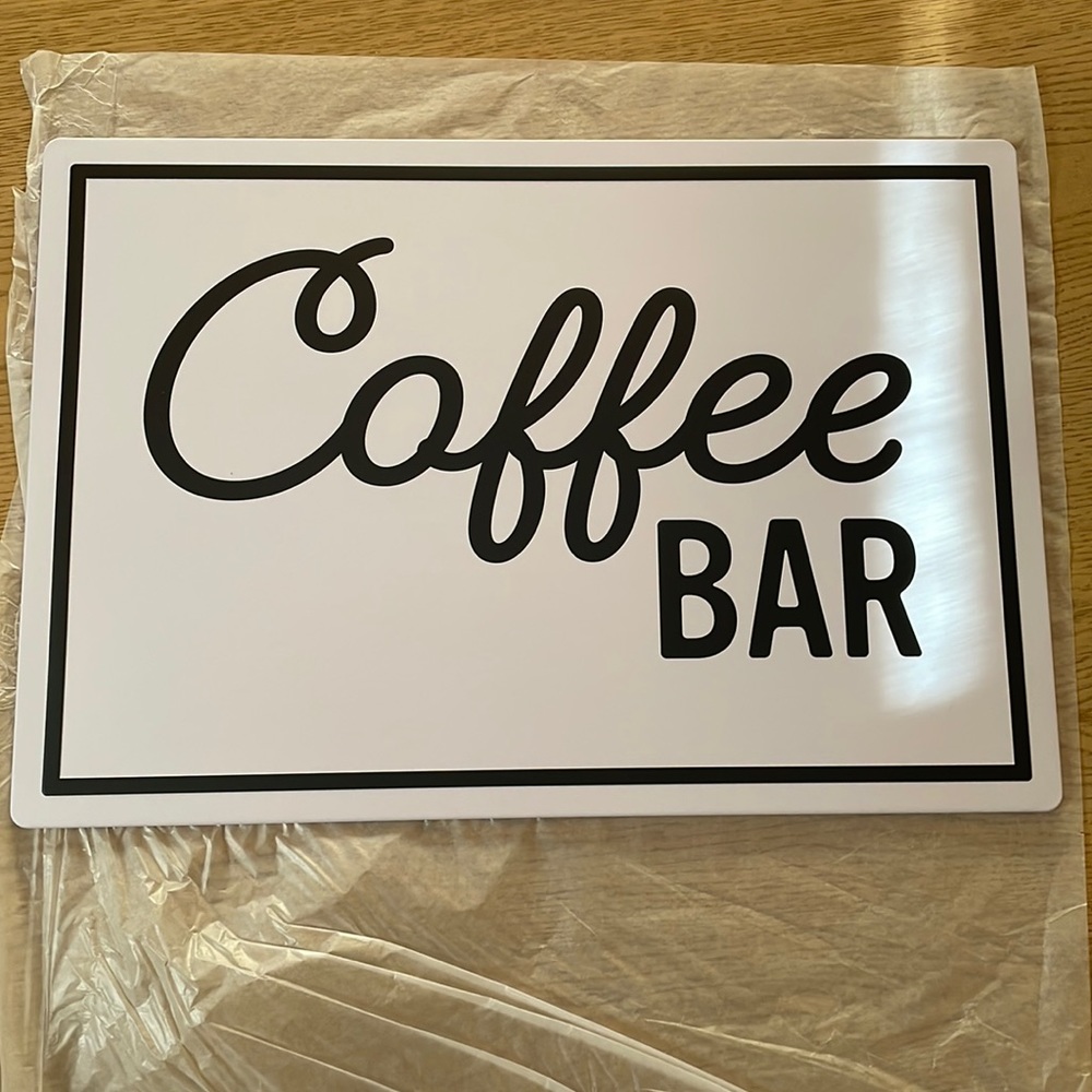 1 count metal sign - coffee bar from targets bullseye